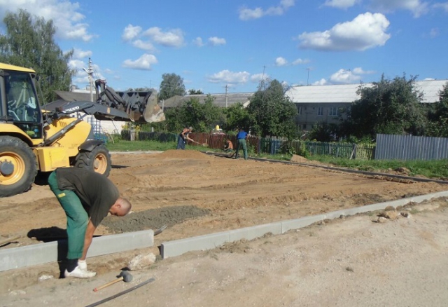 В поселке Горбово началось строительство детской площадки - Руза24