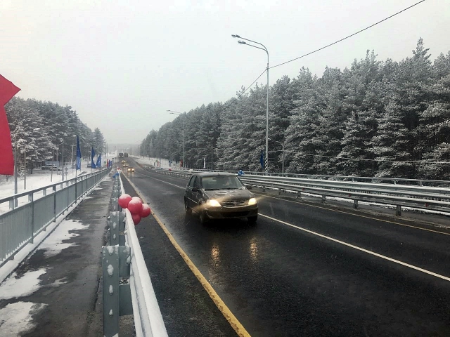 Открыто движение по новому путепроводу на федеральной трассе А-108 «МБК» в Подмосковье