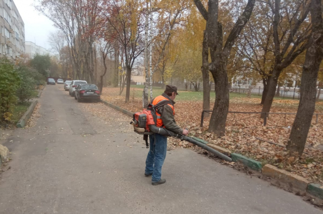 В Рузском округе убирают листву