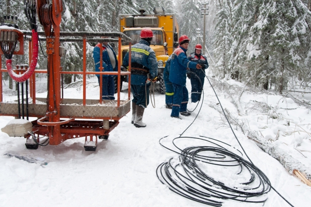 В Московской области проходят масштабные учения энергетиков по ликвидации последствий зимней непогоды