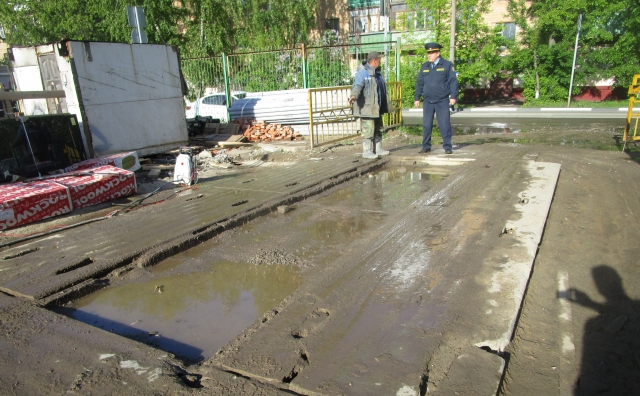В Балашихе строительная компания наказана за вынос грязи на дорогу