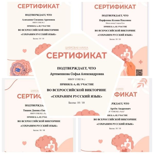 Рузские ученики получили 23 сертификата