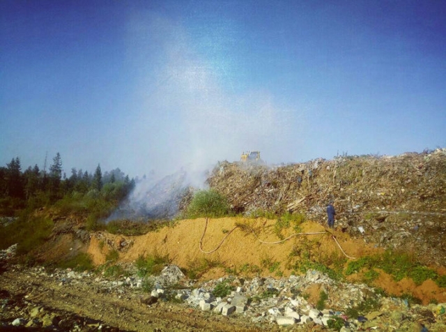 Очаг возгорания на закрытом полигоне в Рузском округе локализован