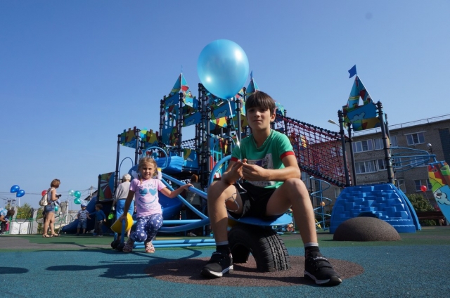 В поселке Тучково открыт новый детский игровой комплекс