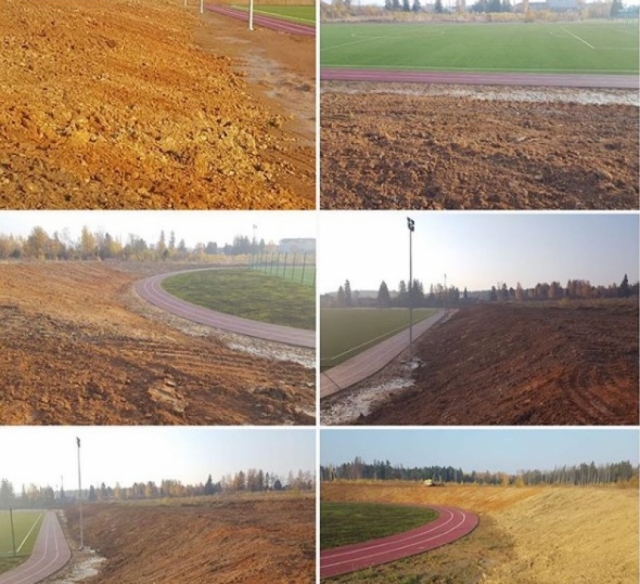 Строительство стадиона с искусственным покрытием завершается в Тучково