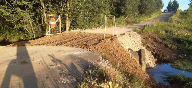В Рузском округе восстановили размытую дорогу