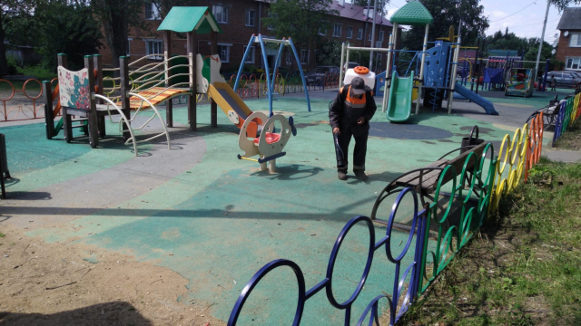 В Рузском округе дезинфицируют детские площадки  