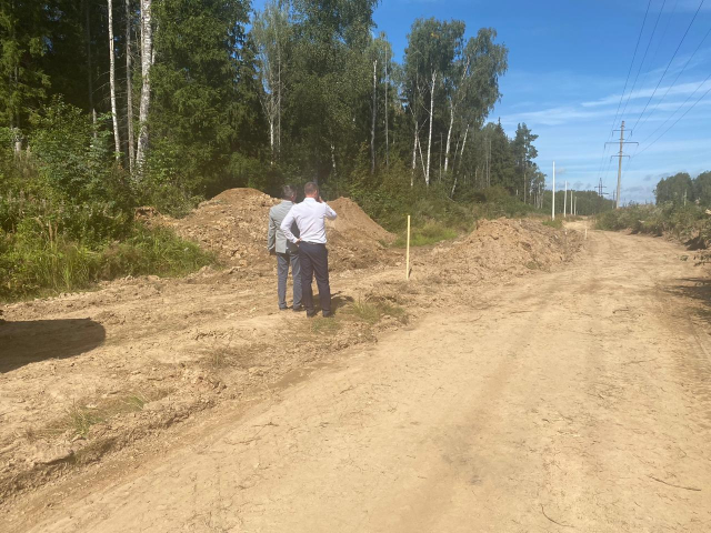 В Рузском округе ремонтируют дорогу в СНТ