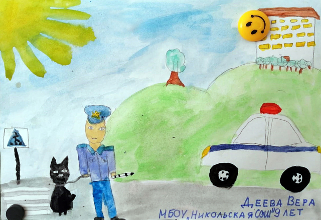 Юные ружане участвуют в конкурсе рисунков «Полиция глазами ребенка»