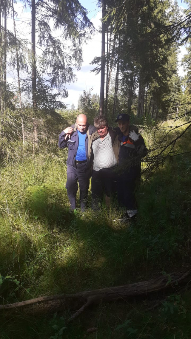 Работники ГКУ МО «Мособлпожспас» нашли и вывели из лесного массива 57-летнего мужчину