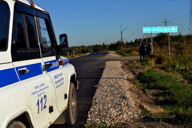 Полицейские г.о. Руза проводят проверку в связи с жалобами населения о вырубке леса в районе деревни Корчманово
