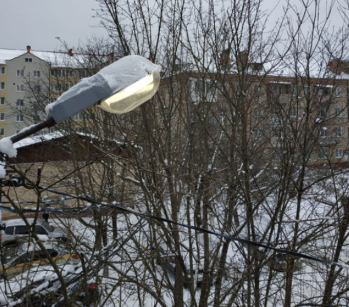  В Рузском округе меняют лампы в фонарях