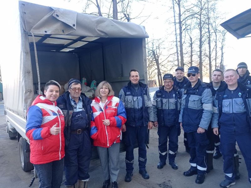 Партия гуманитарной помощи отправилась в распределительный центр в Домодедово