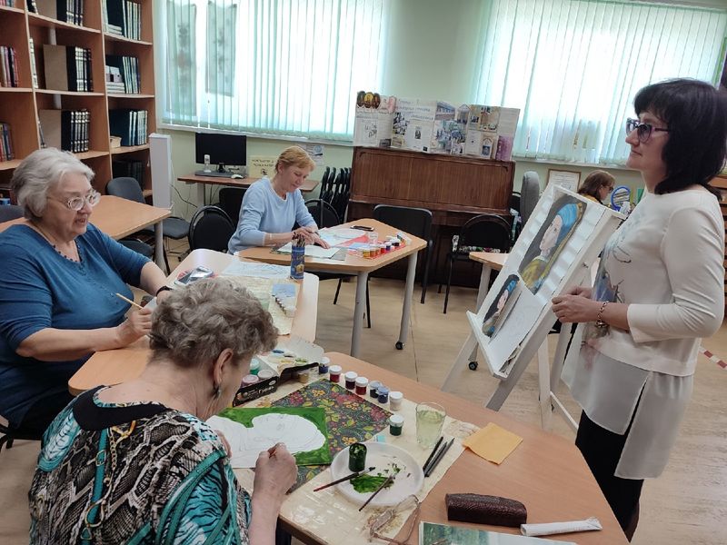 В Тучковской библиотеке состоялся урок рисования
