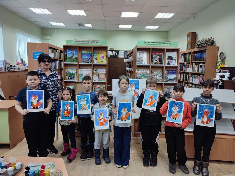 Тучковские школьники рисовали лису