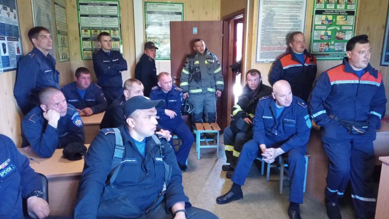 Пожарные ГКУ МО «Мособлпожспас» приняли участие в пожарно- тактических учениях на территории мясокомбината в Рузском округе 