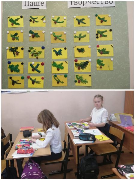 Тучковские школьники мастерили панно