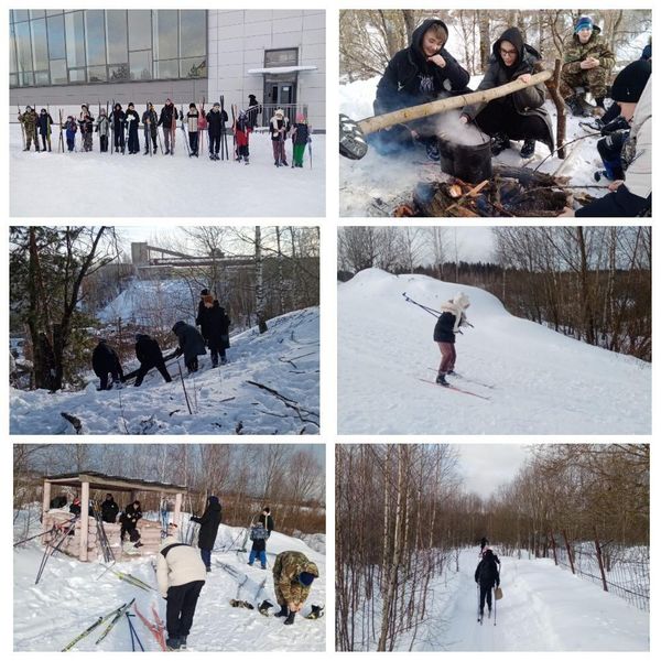 Тучковские школьники совершили лыжную прогулку