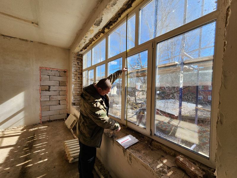 В Рузе продолжается ремонт дошкольного отделения Гимназии №1 
