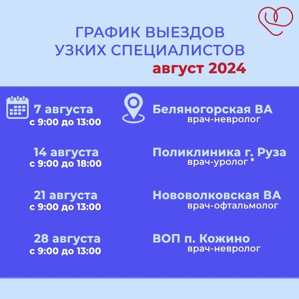 Жителей Рузского округа приглашают на прием узких специалистов