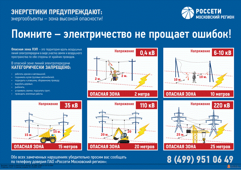 Энергетики предупреждают: несогласованные работы в охранных зонах ЛЭП смертельно опасны! 