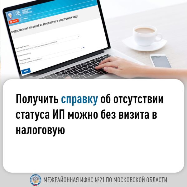 Получить справку об отсутствии статуса ИП можно без визита в налоговую