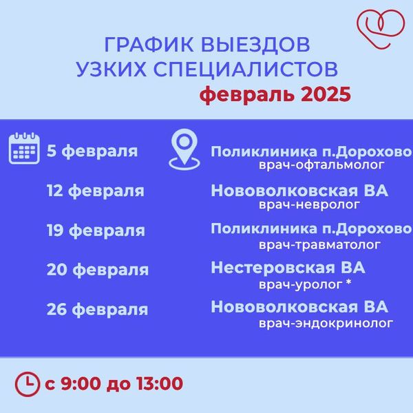 Ружанам – о приеме врачей-специалистов в амбулаториях