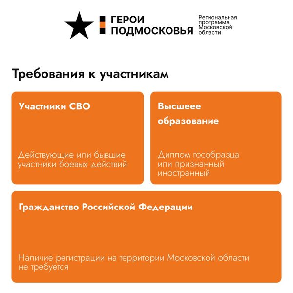 «Герои Подмосковья» - программа развития для участников специальной военной операции 
