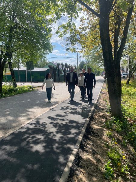 В Рузе обновили тротуар в переулке Урицкого