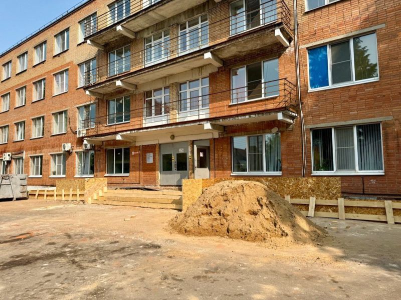 В Рузской больнице идёт ремонт входной зоны
