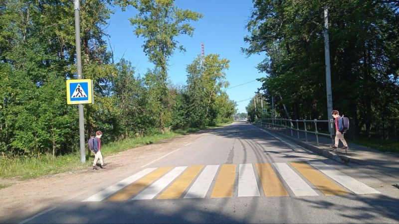 На пешеходном переходе возле Дороховской школы установили фигуры учеников