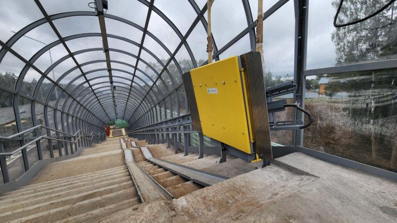 На Минском шоссе в Рузском округе заработал надземный пешеходный переход