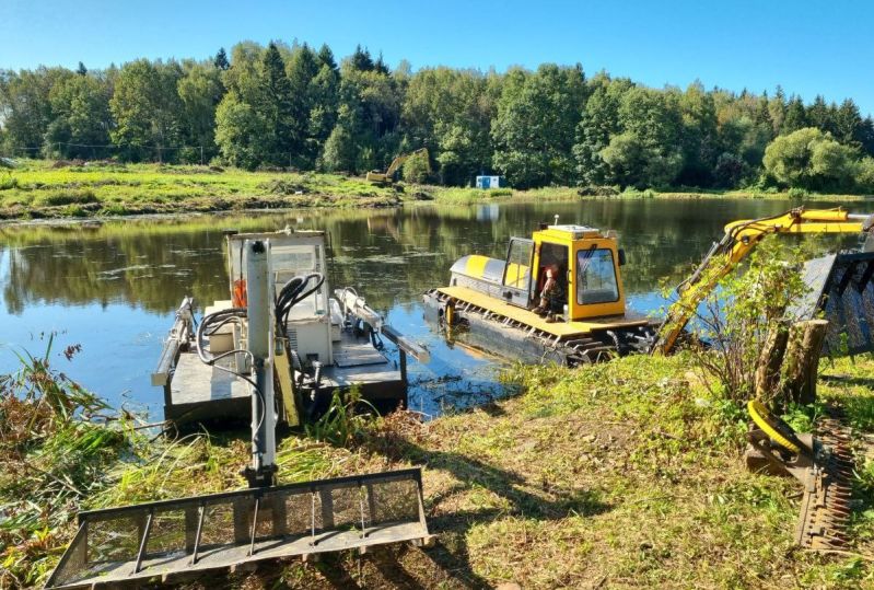 В Рузском округе очистили пруд в деревне Контемирово и часть реки Турица 