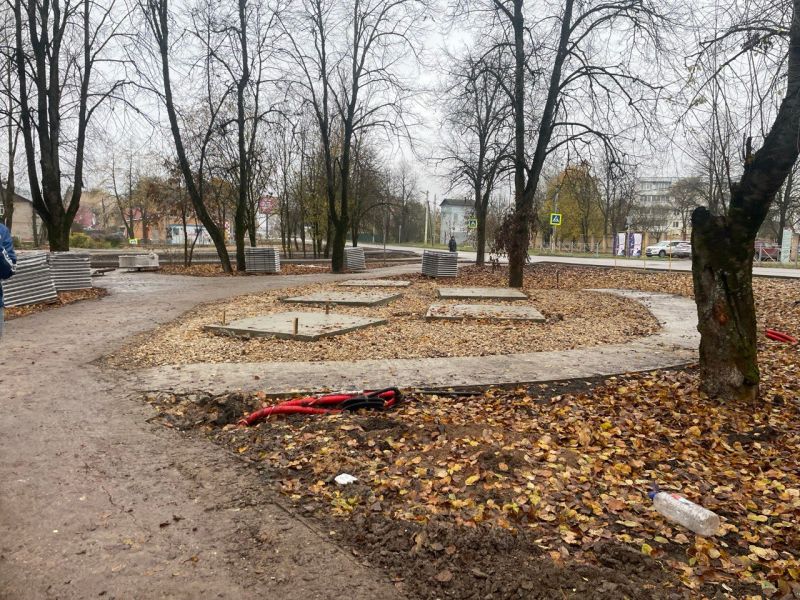 Обновленный сквер на улице Социалистической в Рузе откроют в ноябре 