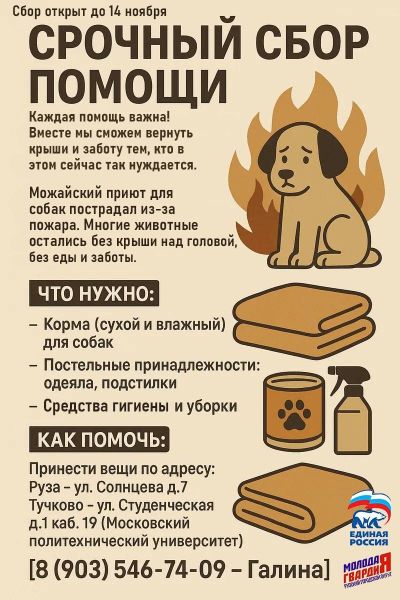  Друзья, нужна ваша срочная поддержка Можайскому приюту для собак