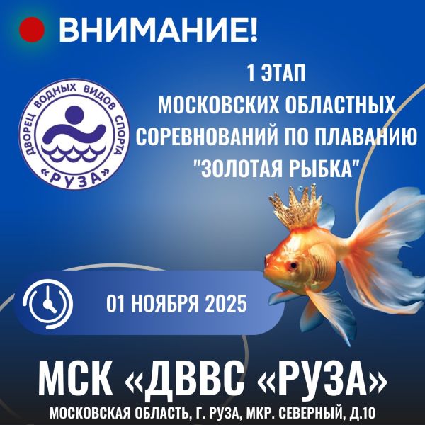 Ружан приглашают на соревнования по плаванию «Золотая рыбка»