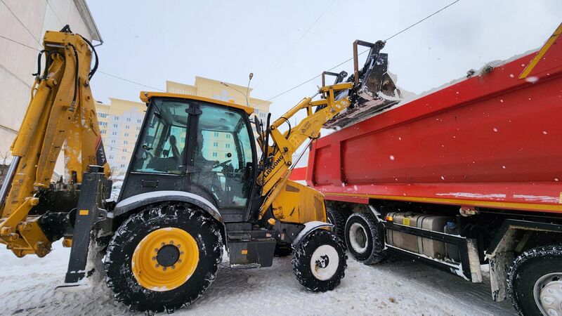 Со дворов Рузы вывозят снег