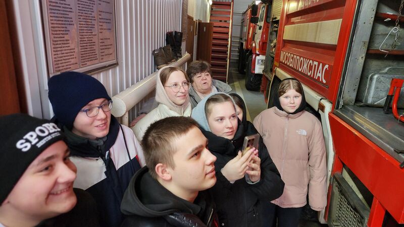 В пожарной части №312 Рузы прошёл день открытых дверей для школьников