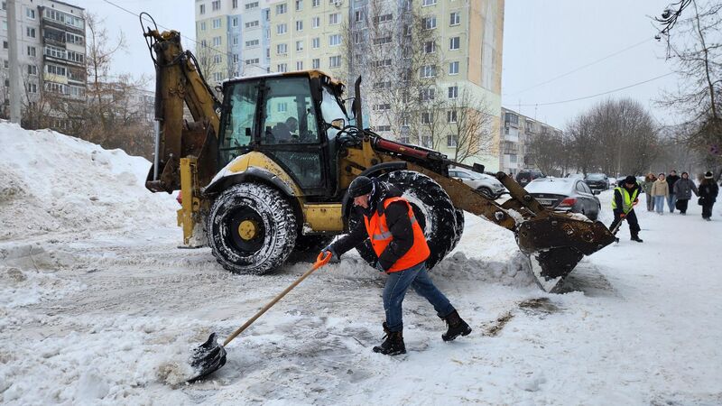 Коммунальные службы Рузского округа борются с последствиями снегопада
