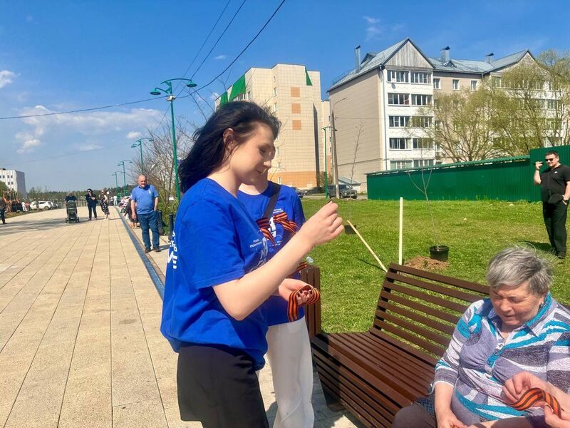 Молодогвардейцы проводят в Рузе акцию «Георгиевская лента»