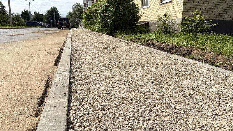 В Дружном под Рузой заканчивают «Народные тропы»: всё готово к асфальтированию