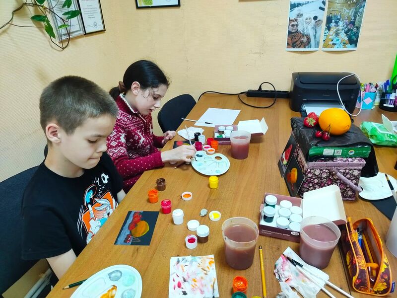 В Горбовском СДК рисовали натюрморты