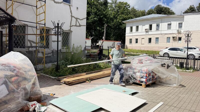 Ремонт в Рузском краеведческом музее идёт полным ходом: в работе фасад и кровля