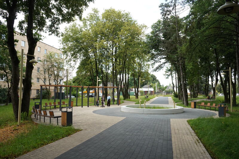 Обновлённый сквер на улице Социалистической в Рузе пользуется популярностью у жителей и гостей