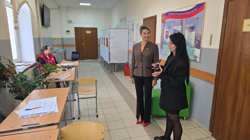 Надежда Квасова проконтролировала ход голосования в Рузе