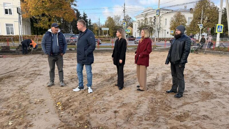 В Рузе благоустраивают центральный сквер