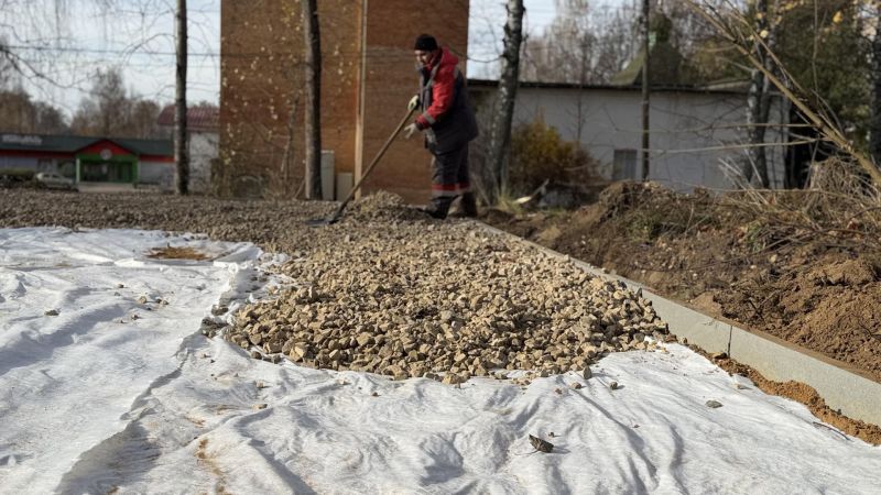 В Беляной Горе под Рузой начали ремонт пешеходных дорожек